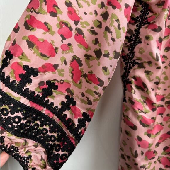 Irving & Fine 100% Silk Tunic Bohemian Lagen Look Embroidered Hippie Retro L - Picture 4 of 7